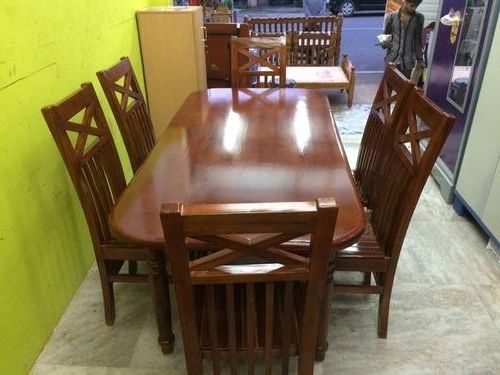 6 Chair Dining Table Sets Regarding Well Known Teak Wood Dining Table Set With 6 Chairs At Rs 28000 /piece(s (View 1 of 20)