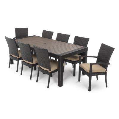 8 9 Person – Patio Dining Furniture – Patio Furniture – The Home Depot Pertaining To Newest Palazzo 3 Piece Dining Table Sets (Gallery 19 of 20)