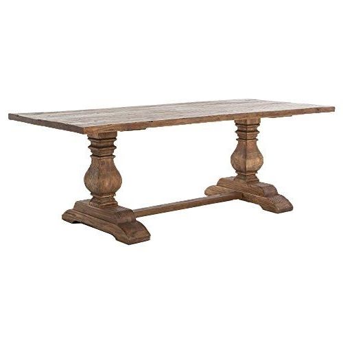 Arbois French Country Bleached Oak Trestle Dining Table – 87 Inch Inside Most Up To Date 87 Inch Dining Tables (View 10 of 20)