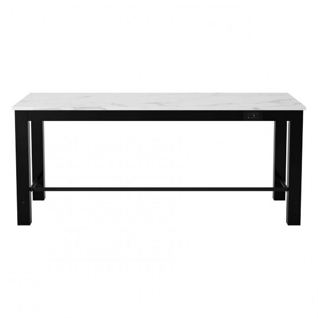 Best And Newest 100975 – Dawson Dining Table Faux Marble & Matt Black Intended For Dawson Dining Tables (View 17 of 20)