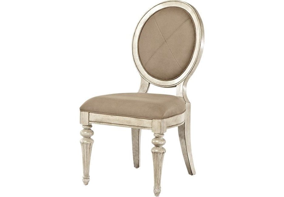Best And Newest Cindy Crawford Home Key West Sand Oval Back Side Chair (Gallery 12 of 20)