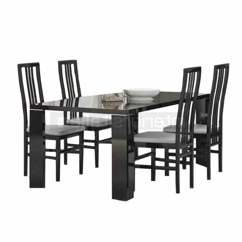 Black Gloss Dining Sets (View 1 of 20)