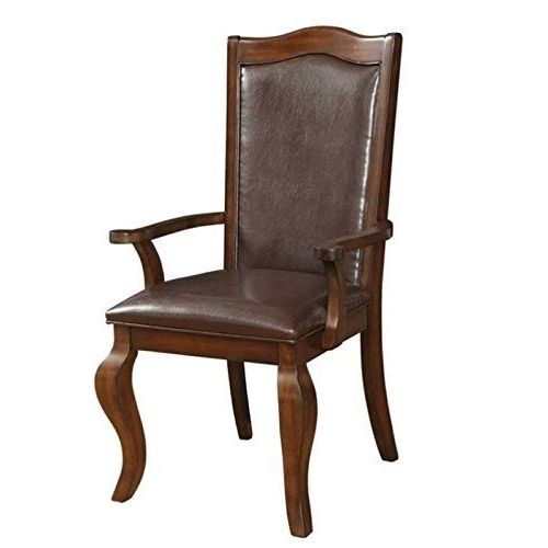 Bowery Ii Side Chairs Within Widely Used Bowery Hill Transitional Dining Arm Chair In Cherry (View 11 of 20)