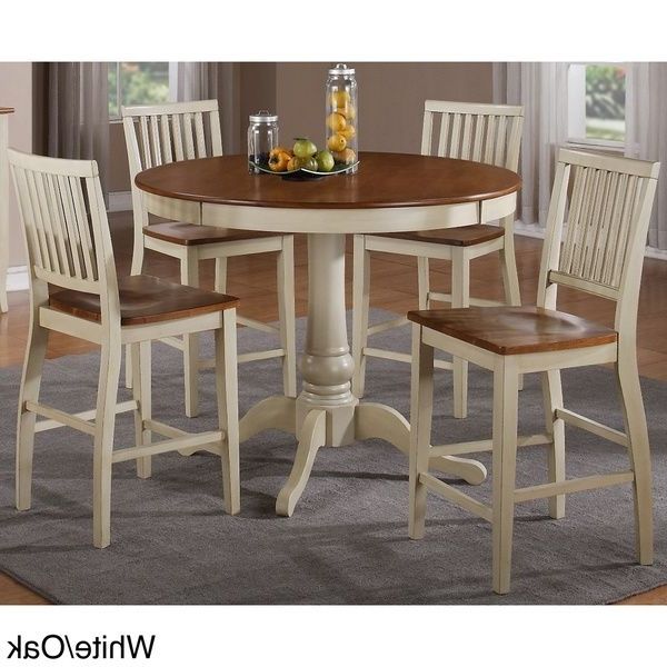 Candice Ii 5 Piece Round Dining Sets Inside Best And Newest Carla Counter Height 5 Piece Dining Set – Overstock™ Shopping – Big (Gallery 1 of 20)