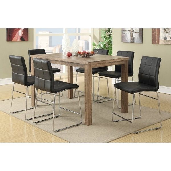 Chandler 7 Piece Extension Dining Sets With Wood Side Chairs With Regard To Newest Shop Chandler 7 Piece Counter Height Dining Set – Free Shipping (Gallery 1 of 20)