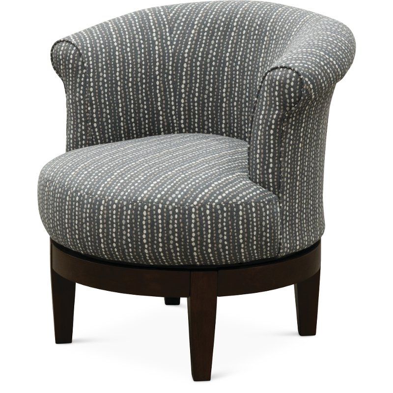 Charcoal Gray Swivel Accent Chair – Attica (View 3 of 20)