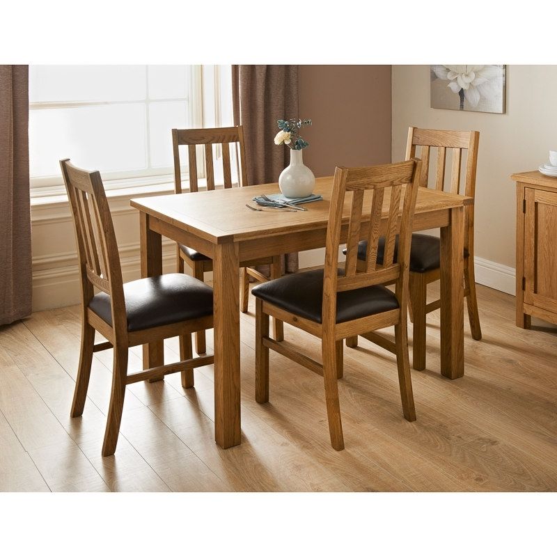 Cheap Oak Dining Sets Intended For Most Popular Hampshire Oak Dining Set 7pc (Gallery 1 of 20)