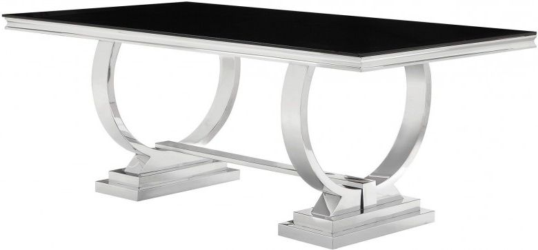 Chrome Dining Tables For Most Popular Coaster Antoine Chrome Dining Table – Antoine Collection: 7 Reviews (View 17 of 20)