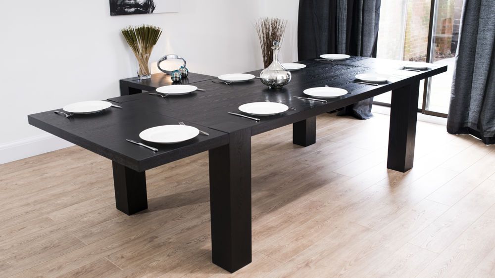 Featured Photo of 20 The Best Extending Black Dining Tables