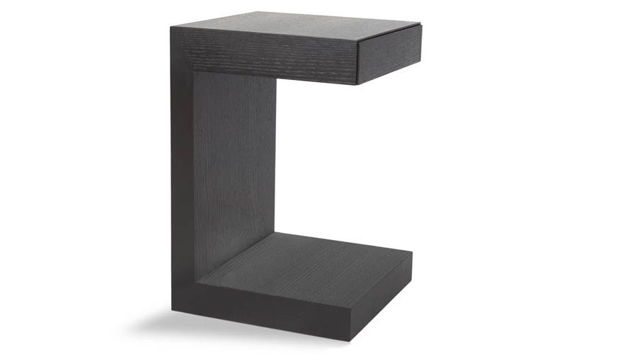 Cole Ii Black Side Chairs For Most Recently Released Cole Dark Oak Side Table With Drawer (View 13 of 20)