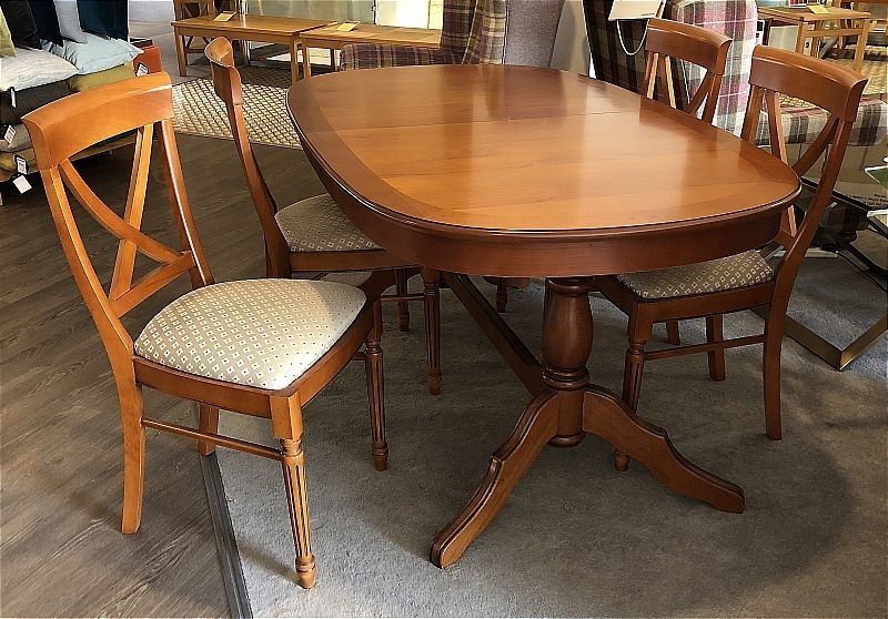 Cork Dining Tables Regarding Well Known Vale Furnishers Cork Medium Oval Extending Dining Table And 4 Cross (Gallery 19 of 20)