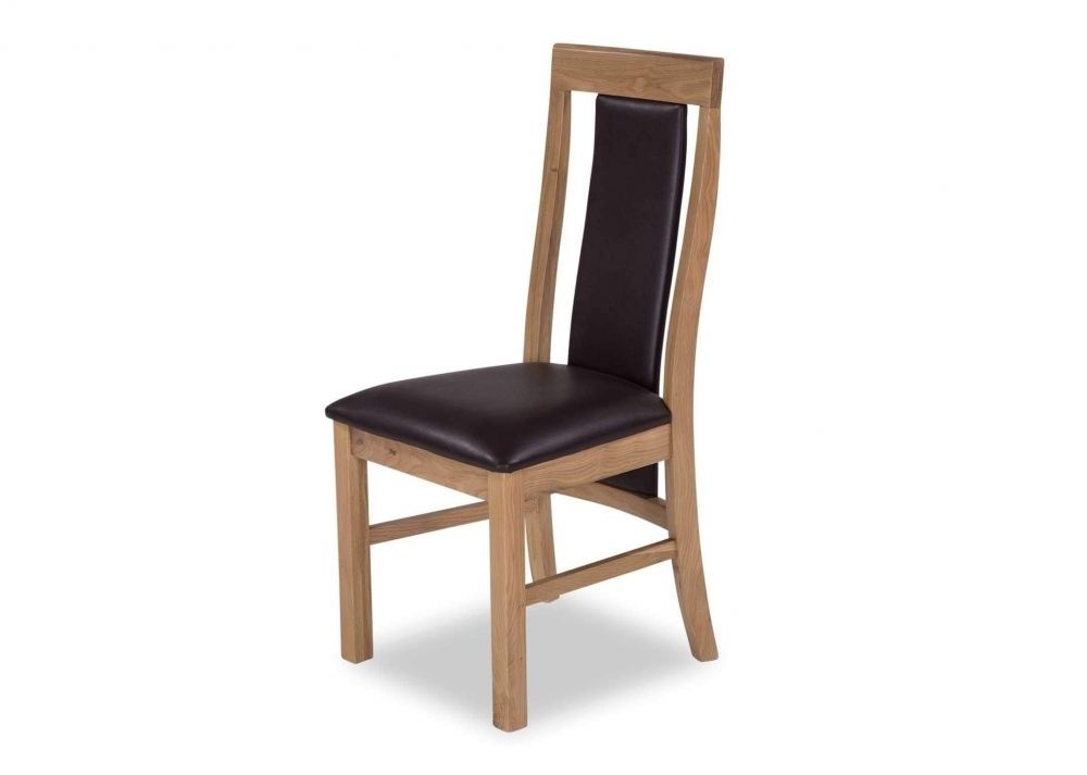 Current Caira Upholstered Arm Chairs Pertaining To Oak And Leather Dining Chair – Cairo – Ez Living Furniture (View 3 of 20)