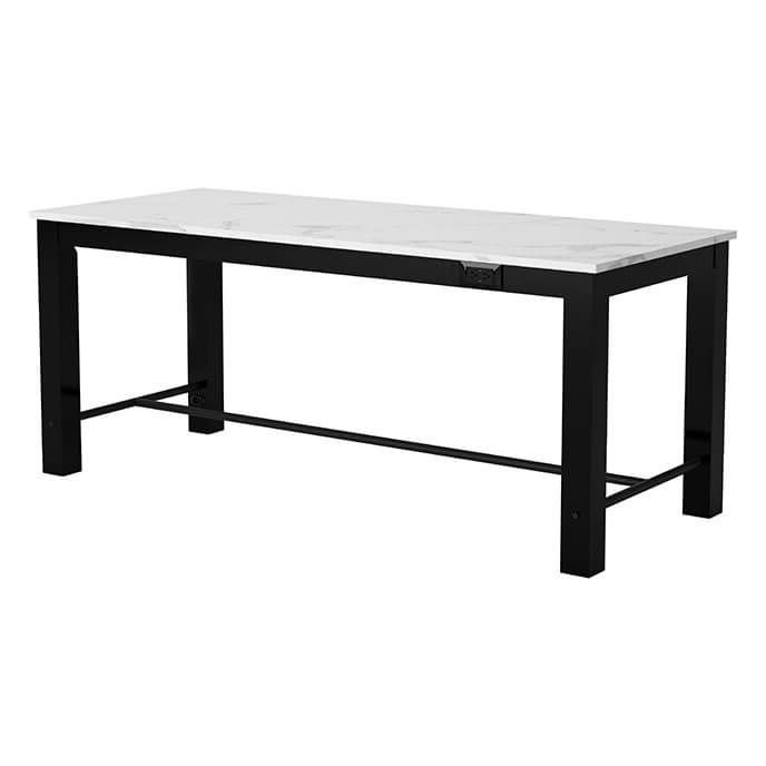 Dawson Dining Tables Intended For Popular Dawson Modern Dining Table Faux Marble & Matt Black (View 8 of 20)