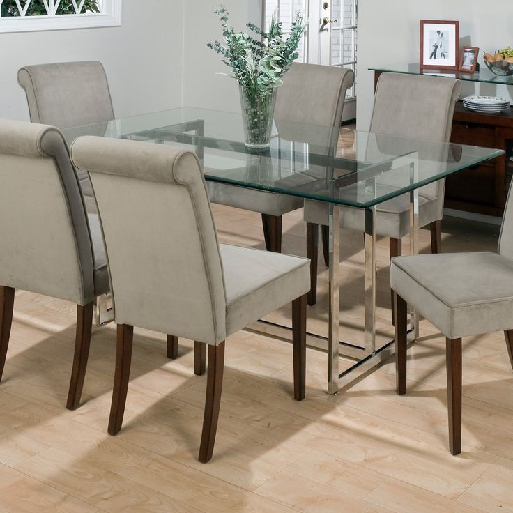 Dining Room Round Glass Dining Table With Chairs Dining Room Chairs Regarding 2017 Glass Dining Tables And Chairs (View 7 of 20)