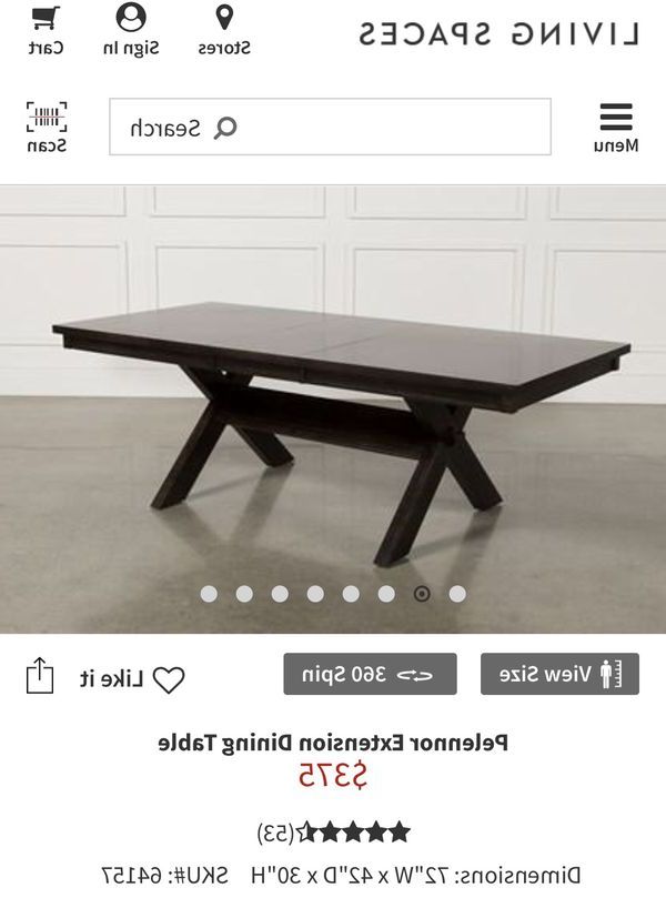 Dining Table From Living Spaces For Sale In Paramount, Ca – Offerup With Regard To Current Pelennor Extension Dining Tables (View 16 of 20)
