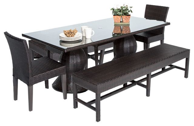 Dining Tables And 2 Benches Intended For Most Popular Saturn Dining Table With Armless Chairs And Benches, 5 Piece Set (View 4 of 20)