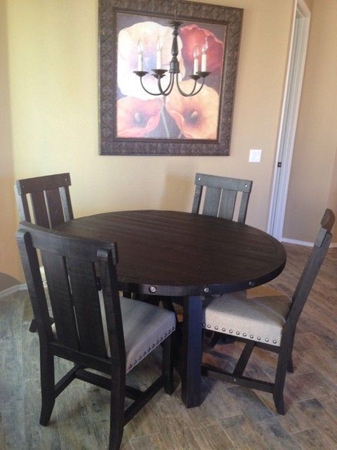 Favorite Jaxon 5 Piece Extension Round Dining Set W/wood Chairs (View 1 of 20)