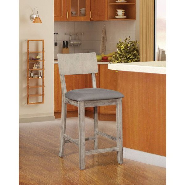 Favorite Laurent 7 Piece Counter Sets With Wood Counterstools In Shop Loren Gray Wash Counter Stool – On Sale – Free Shipping Today (View 6 of 20)