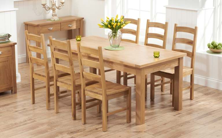 Featured Photo of 2024 Latest Light Oak Dining Tables and 6 Chairs