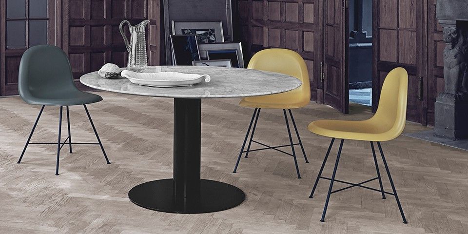 Gubi 2.0 Round Dining Table – Marble Top ( Available In Various With Popular Round Dining Tables (Gallery 19 of 20)