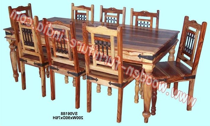 Indian Dining Tables And Chairs Intended For 2017 Dining Set,indian Wooden Furniture,home Furniture,table,chair – Buy (View 1 of 20)