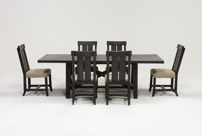 Jaxon 7 Piece Rectangle Dining Set W/wood Chairs (View 1 of 20)