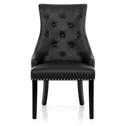 Leather Dining Chairs Within 2018 Ascot Dining Chair Black Leather – Atlantic Shopping (View 13 of 20)