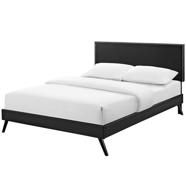 Macie Round Dining Tables Throughout Famous Shop Macie Queen Platform Bed With Round Splayed Legs – On Sale (View 18 of 20)