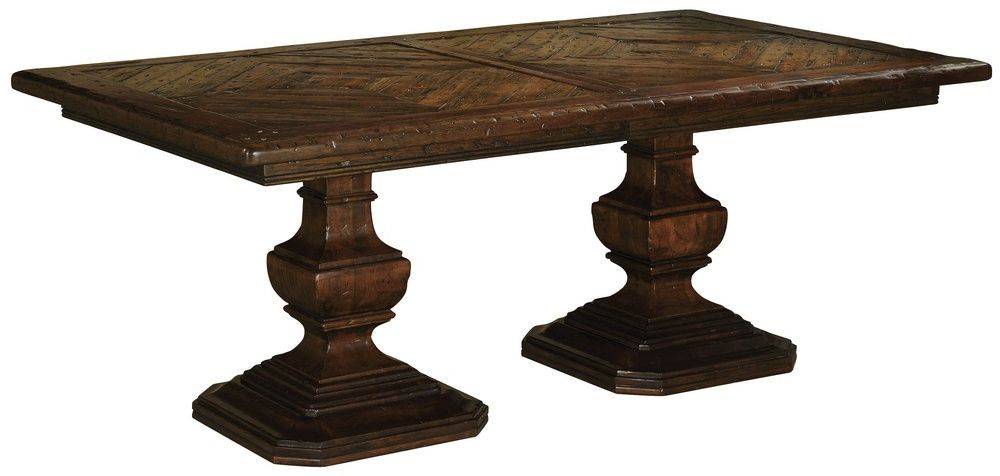 Magnolia Home Double Pedestal Dining Tables Pertaining To Well Known Buy Rue De Bac Pedestal Dining Tablehekman From Www.mmfurniture (Gallery 4 of 20)