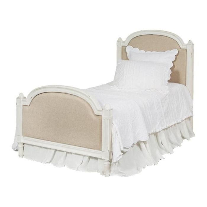 Magnolia Home French Inspired Twin Panel Bed In Jo's White For Well Known Magnolia Home Demi Flannel Wing Side Chairs (View 6 of 20)