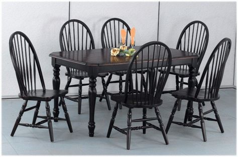Market 7 Piece Dining Sets With Side Chairs Regarding Most Up To Date 7 Piece Windsor Dining Set (View 12 of 20)
