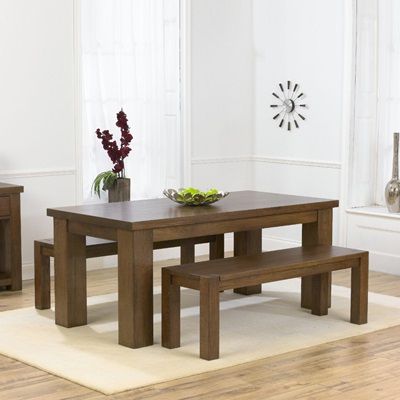 Most Current Belgravia Dark Solid Oak 180cm Dining Table With 2 Benches – Robson Within Dining Tables And 2 Benches (View 1 of 20)