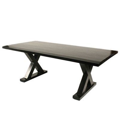 Most Current Pelennor Extension Dining Tables Pertaining To Noir X Hand Rubbed Black Dining Table (View 7 of 20)