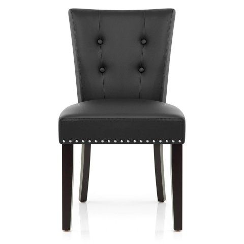 Most Current Real Leather Dining Chairs Throughout Buckingham Dining Chair Black Leather – Atlantic Shopping (View 17 of 20)