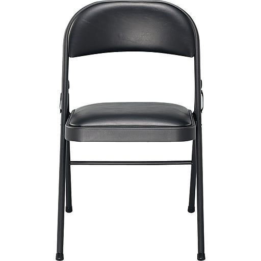 Most Popular Alexa Firecracker Side Chairs For Sudden Comfort Vinyl Padded Folding Chairs, Black, 4 Pack (View 6 of 20)