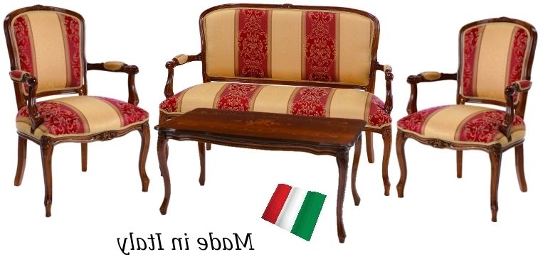 Most Popular Attica Arm Chairs Intended For Interiornishioka: Hung Salon 4 Piece Set Salon Set Sofa Attica (Gallery 15 of 20)