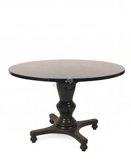 Most Popular Black Circular Dining Tables Intended For Black Classic Circular Dining Table, Sweden Tables (View 16 of 20)