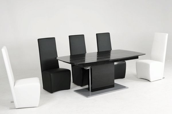 Most Recent Armani Aa818 265 Modern Dining Table In Black Gloss Dining Sets (View 16 of 20)