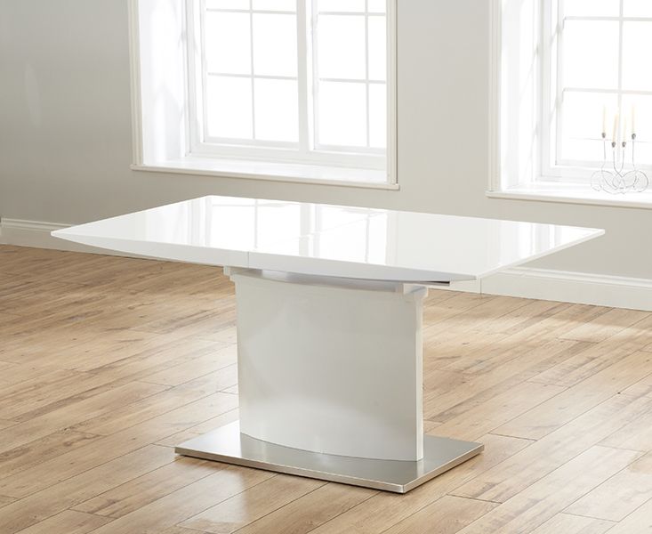 Most Recent White Gloss Extending Dining Tables With Buy Mark Harris Hayden White High Gloss Rectangular Extending Dining (View 7 of 20)