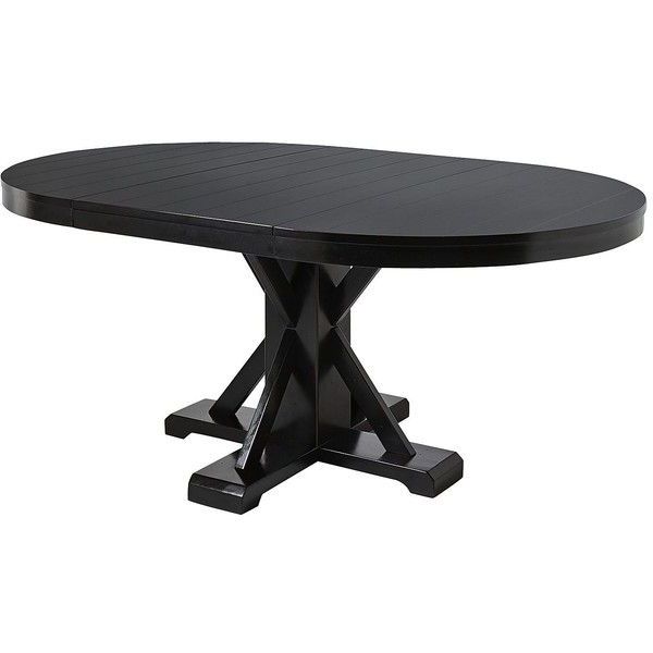 Most Up To Date Black Circular Dining Tables Regarding Pier 1 Imports Nolan Extension Rubbed Round Dining Table ($ (View 14 of 20)