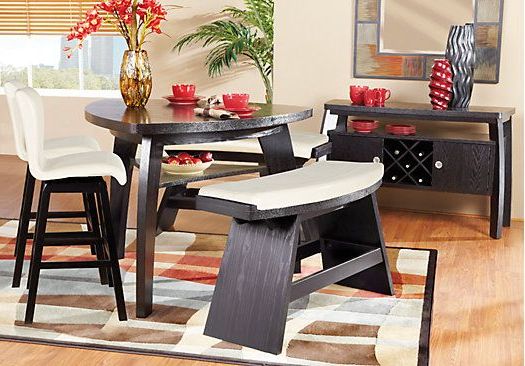 Noah Chocolate 4 Pc Bar Height Dining Room With Vanilla Barstools Pertaining To Current Noah Dining Tables (View 5 of 20)