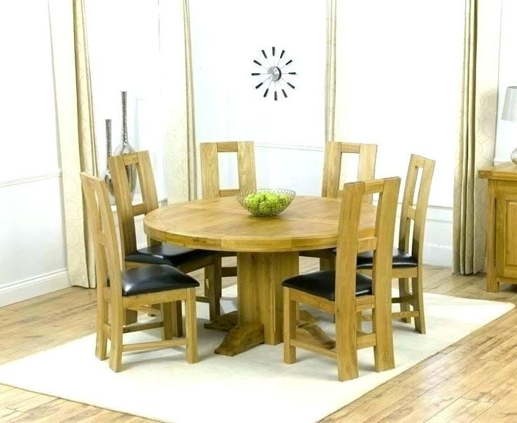 Oak Dining Room Set With 6 Chairs – Ezvanity (View 13 of 20)