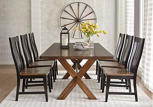 Picture Of Twin Lakes Brown 5 Pc 72 In. Rectangle Dining Room From Pertaining To Most Recently Released Craftsman 9 Piece Extension Dining Sets (Gallery 20 of 20)