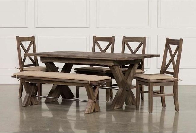 Pinterest With Regard To Jaxon Grey 6 Piece Rectangle Extension Dining Sets With Bench & Wood Chairs (View 1 of 20)