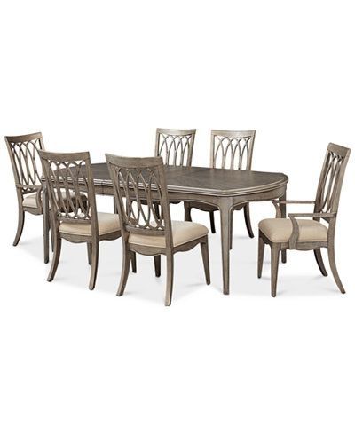Popular Kelly Ripa Home Hayley 7 Pc. Dining Set (dining Table, 4 Side Chairs Within Candice Ii 7 Piece Extension Rectangular Dining Sets With Slat Back Side Chairs (Gallery 10 of 20)