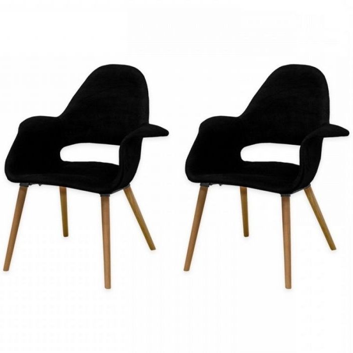 Popular Mod Made Mm Pc 150ks Black Morza Black Organic Arm Chair – Pack Of 2 For Mod Ii Arm Chairs (Gallery 14 of 20)