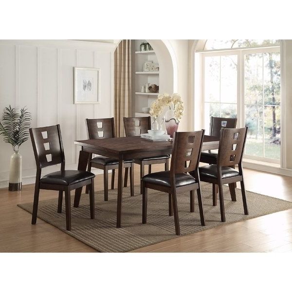 Featured Photo of 20 Best Caira Black 7 Piece Dining Sets with Upholstered Side Chairs