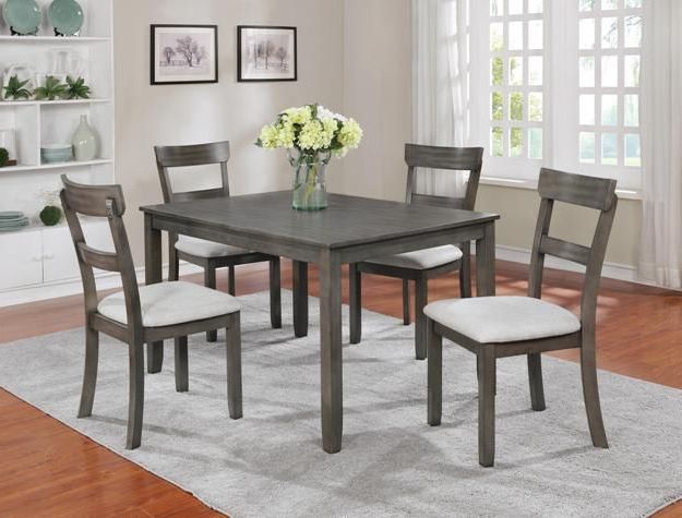 Preferred Lassen 7 Piece Extension Rectangle Dining Sets In Henderson Driftwood Grey 5 Piece Dinette $ (View 1 of 20)