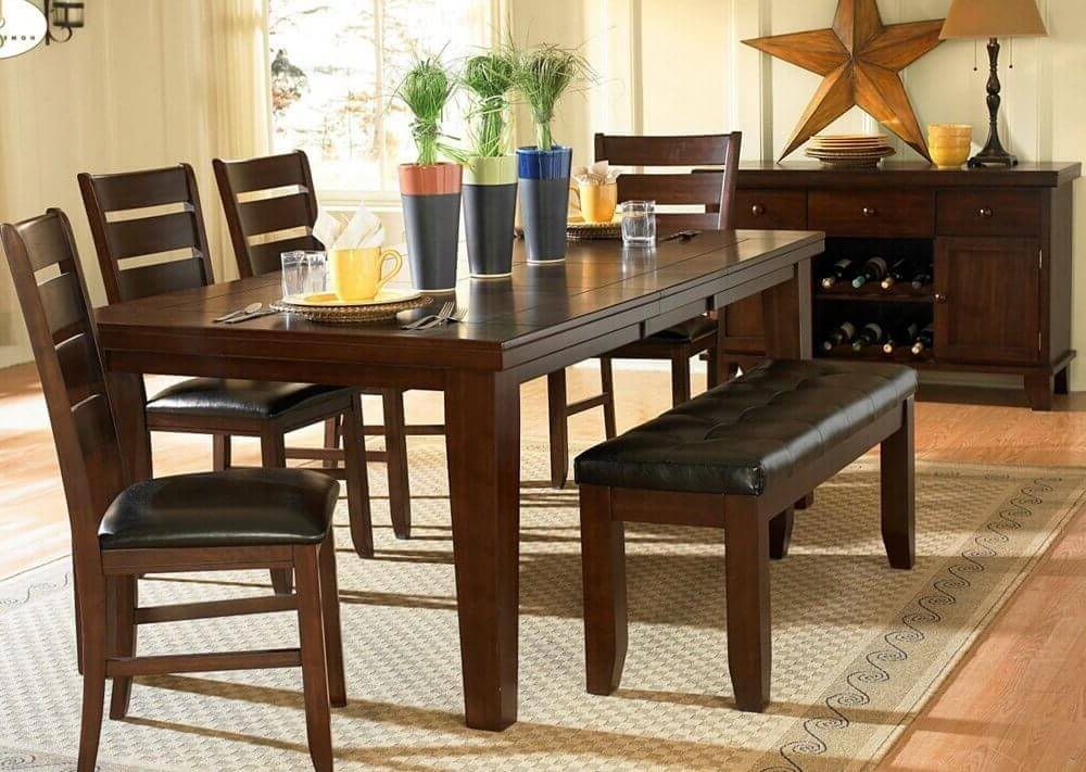 Rectangular Dining Tables Sets With Regard To Most Recently Released 26 Dining Room Sets (big And Small) With Bench Seating (2018) (View 1 of 20)