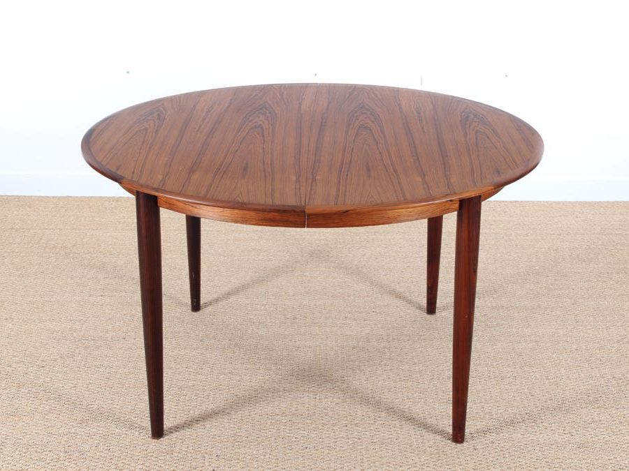 Rio Dining Tables Within Current Mid Century Modern Scandinavian Dining Table In Rio Rosewood 4/8 (Gallery 13 of 20)